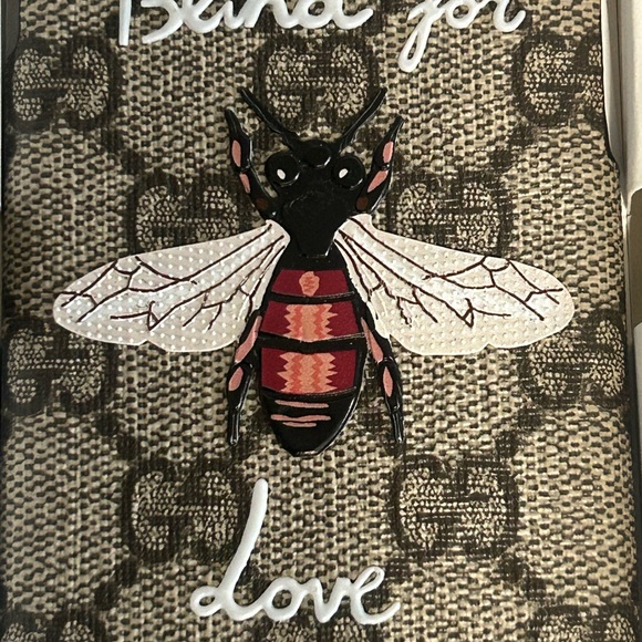 Gucci IPhone Case Monogram Bee Blind For Love New With Box - Picture 2 of 8